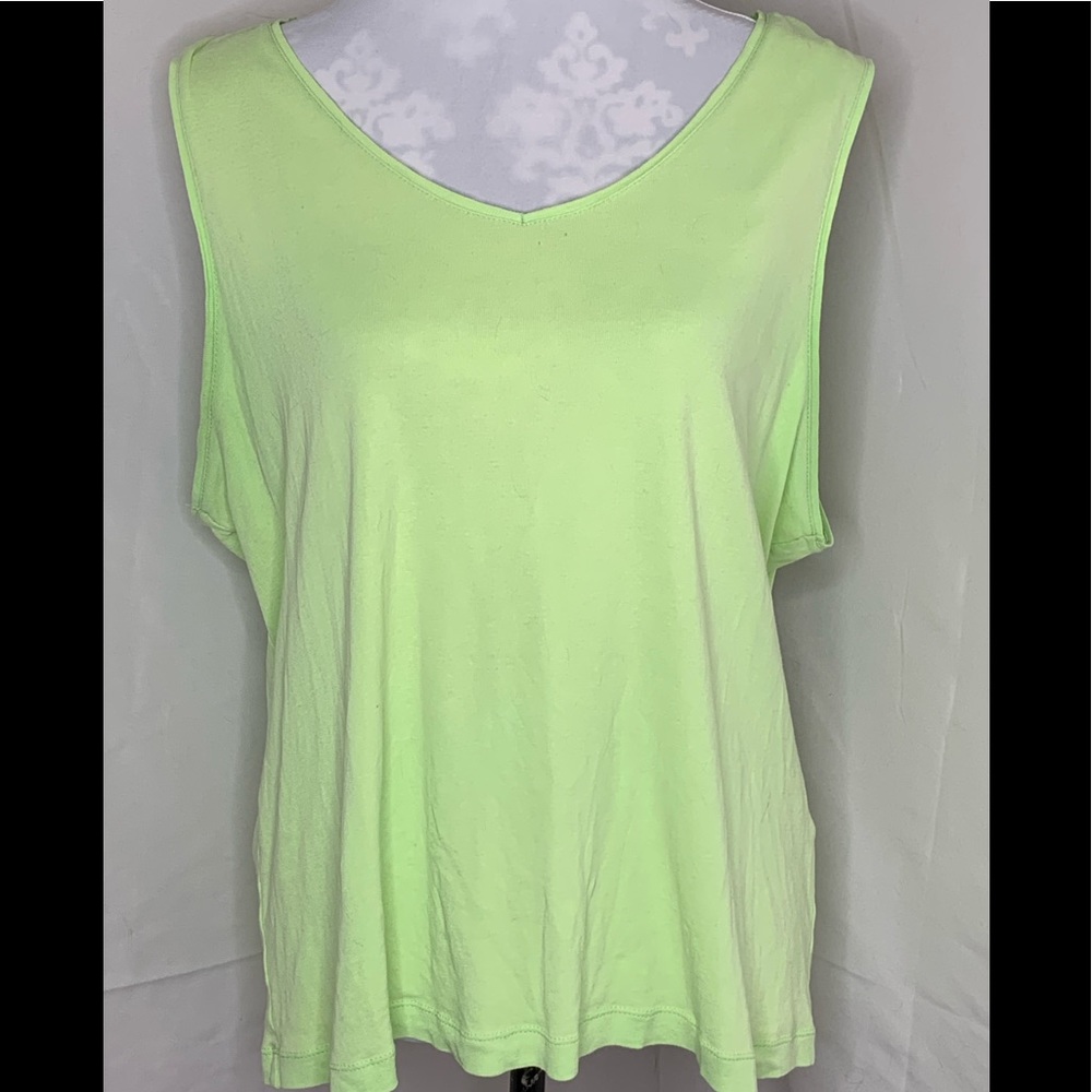Chico’s lime green tank size 2